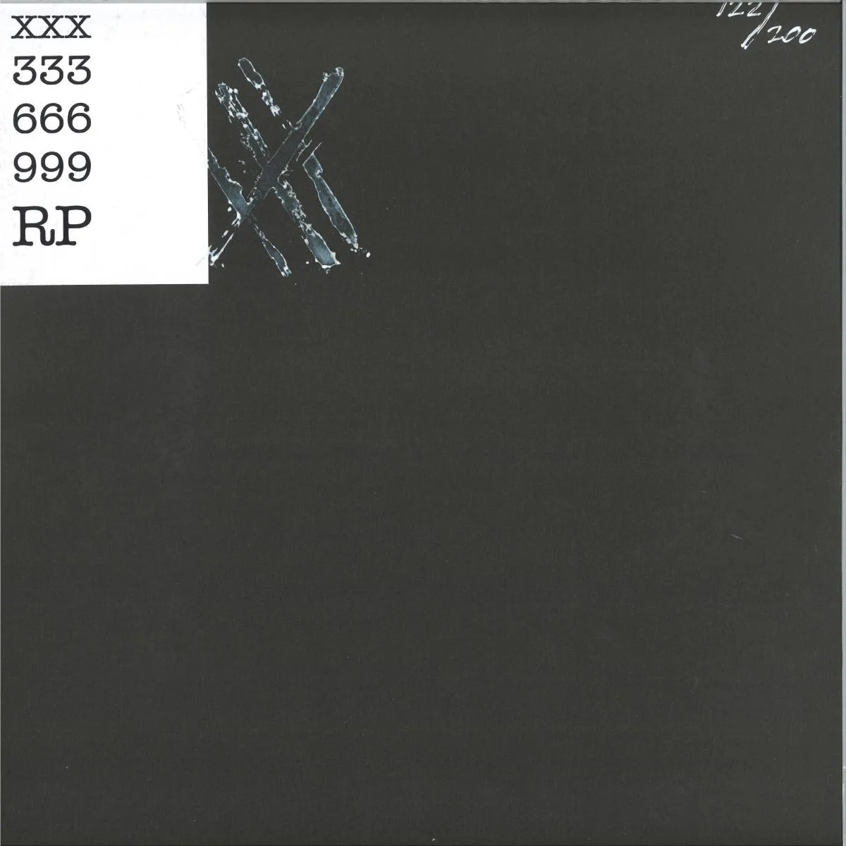Лицевая сторона обложки — Various — XXX333, XXX666, XXX999 Repress bundle LP 3x12"