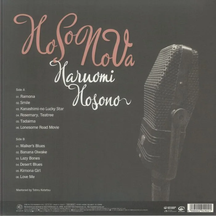 Обратная сторона обложки — Haruomi HOSONO — Hosonova (reissue)