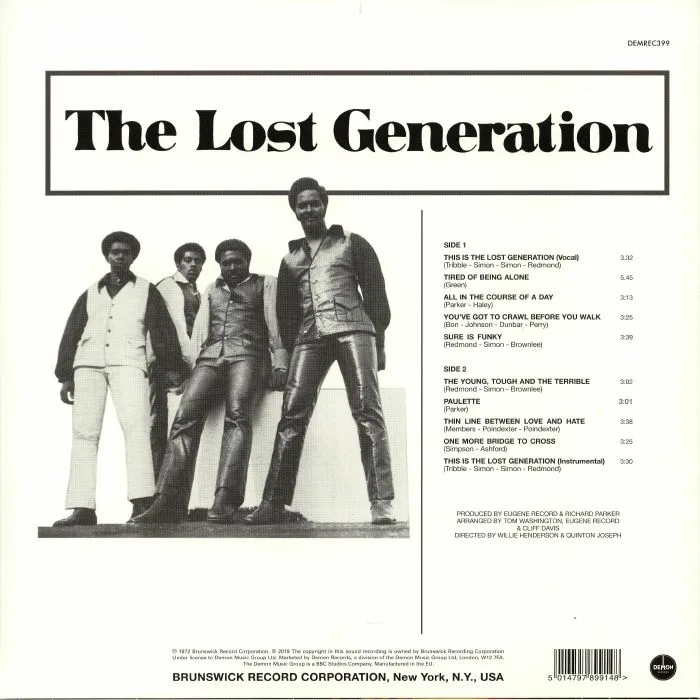 Обратная сторона обложки — The LOST GENERATION — Young Tough & Terrible (reissue)