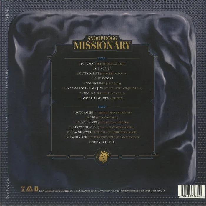 Обратная сторона обложки — SNOOP DOGG — Missionary