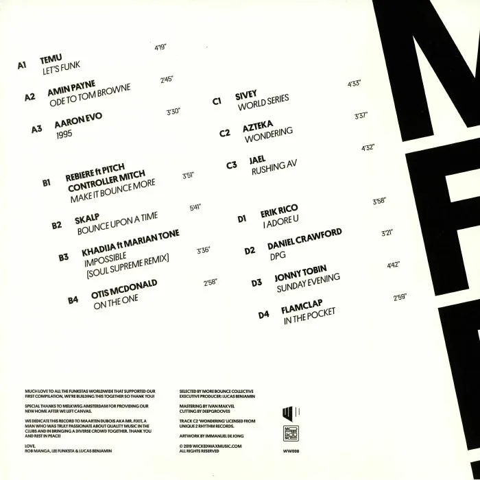 Back cover — VARIOUS — More Bounce Presents: Feeding U New Knocks Vol 2