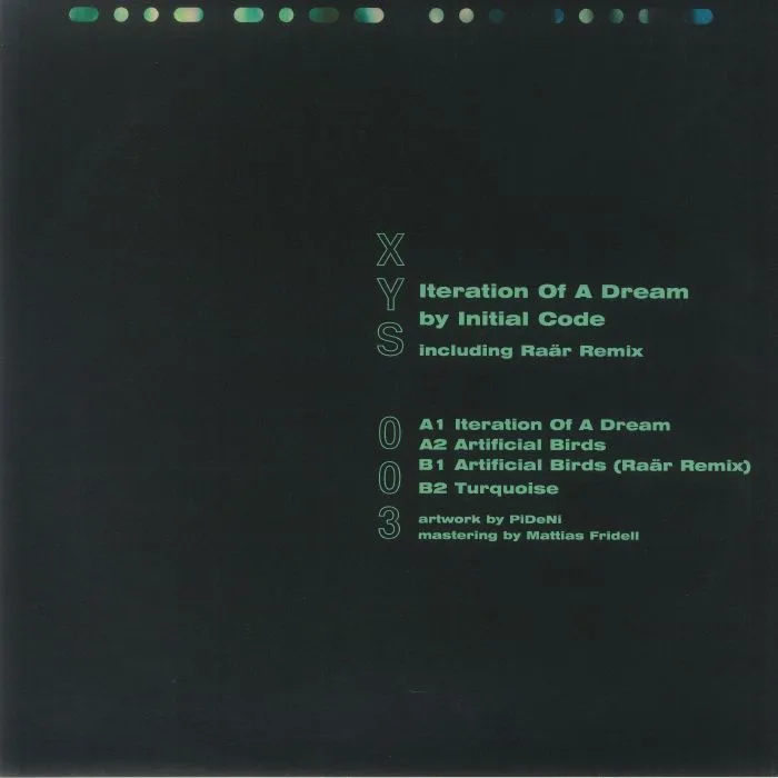 Back cover — INITIAL CODE — Iteration Of A Dream