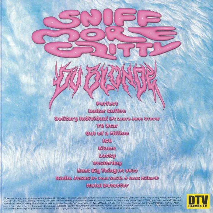 Back cover — DU BLONDE — Sniff More Gritty
