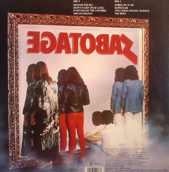 Back cover — BLACK SABBATH — Sabotage