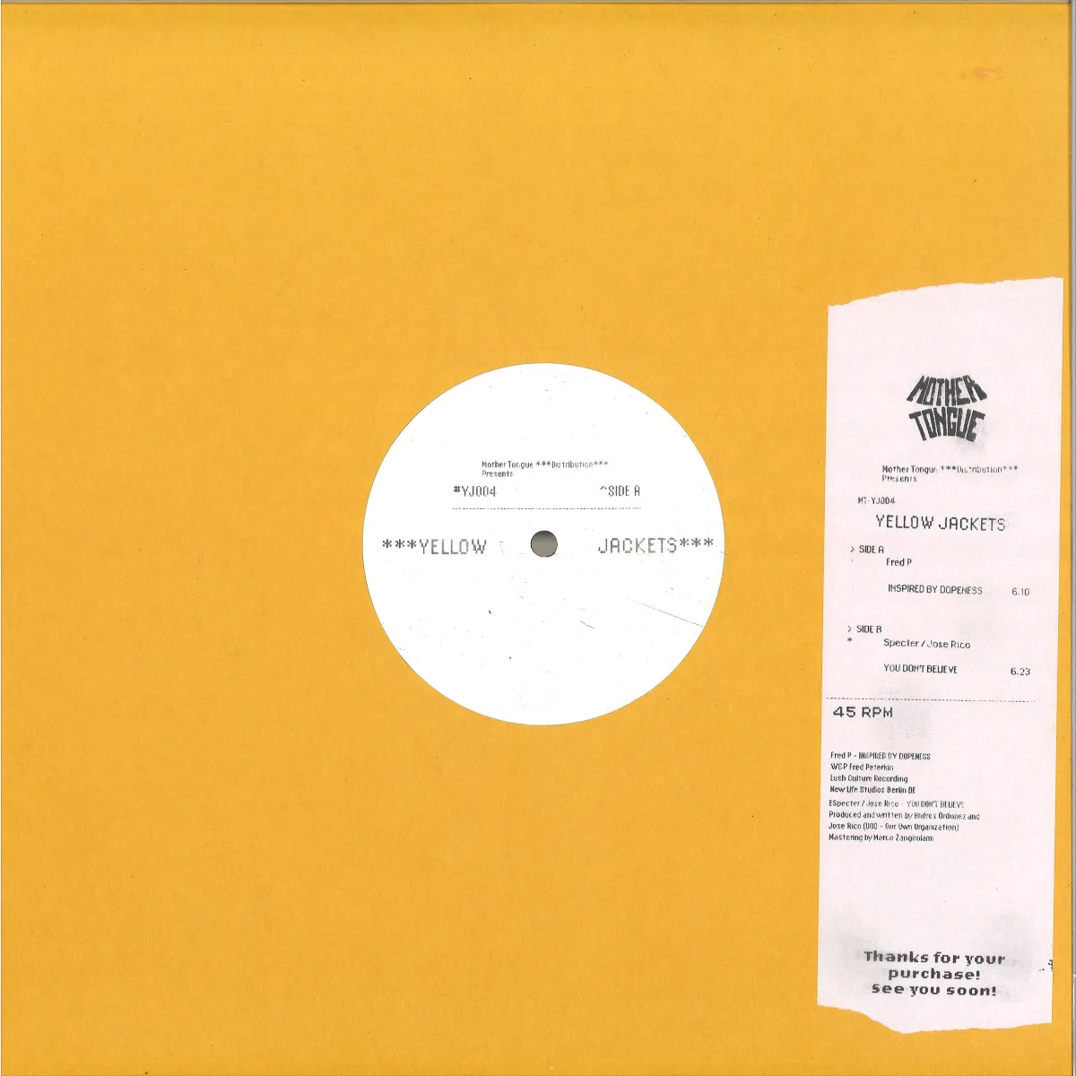Лицевая сторона обложки — Fred P/Specter&Jose Rico — Yellow Jackets Vol. 4