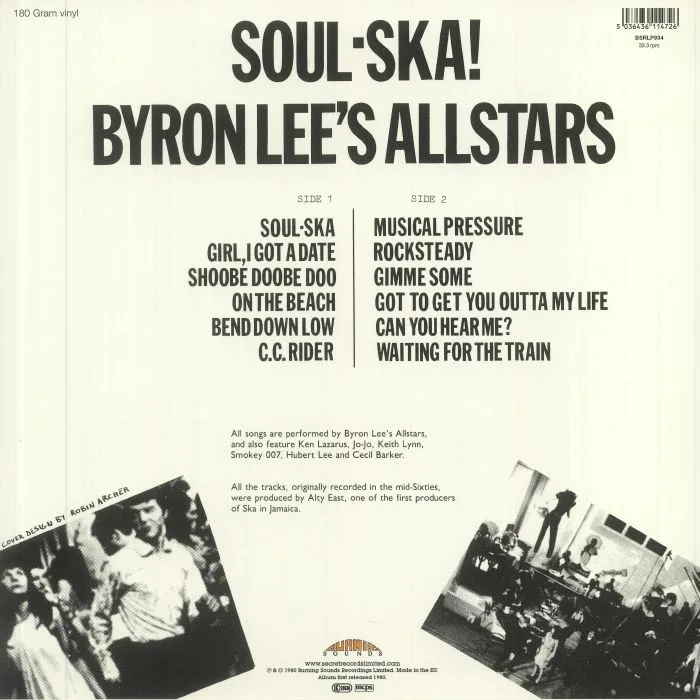 Back cover — BYRON LEE'S ALLSTARS — Soul Ska!