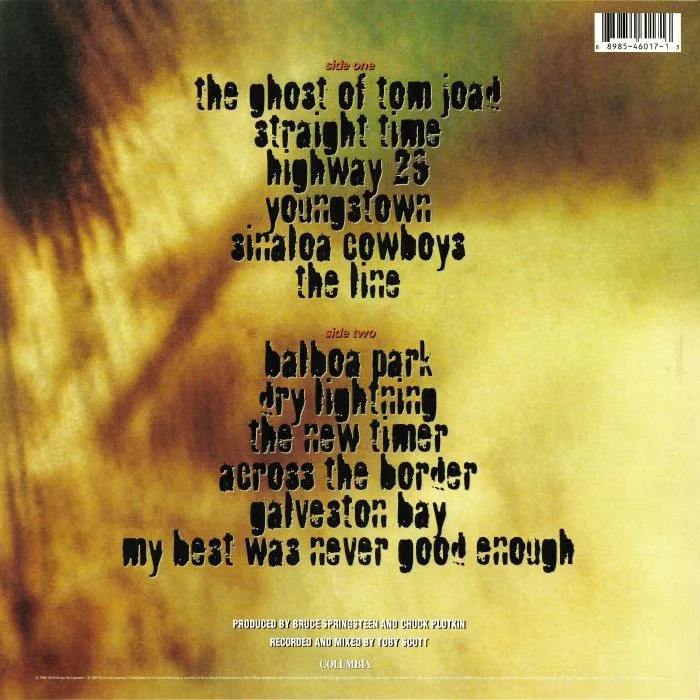 Обратная сторона обложки — Bruce SPRINGSTEEN — The Ghost Of Tom Joad (reissue)