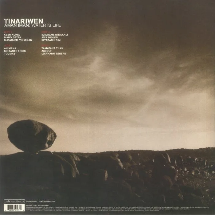 Back cover — TINARIWEN — Aman Iman: Water Is Life (reissue)