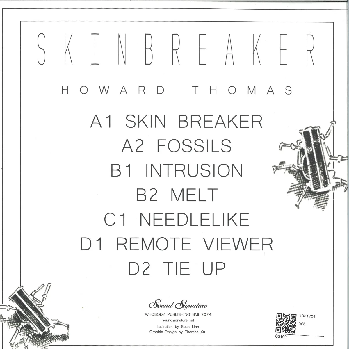 Back cover — Howard Thomas — Skin Breaker LP 2x12"