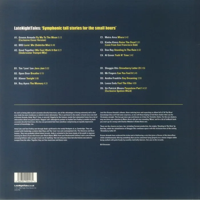 Обратная сторона обложки — GROOVE ARMADA / VARIOUS — Another Late Night (reissue)
