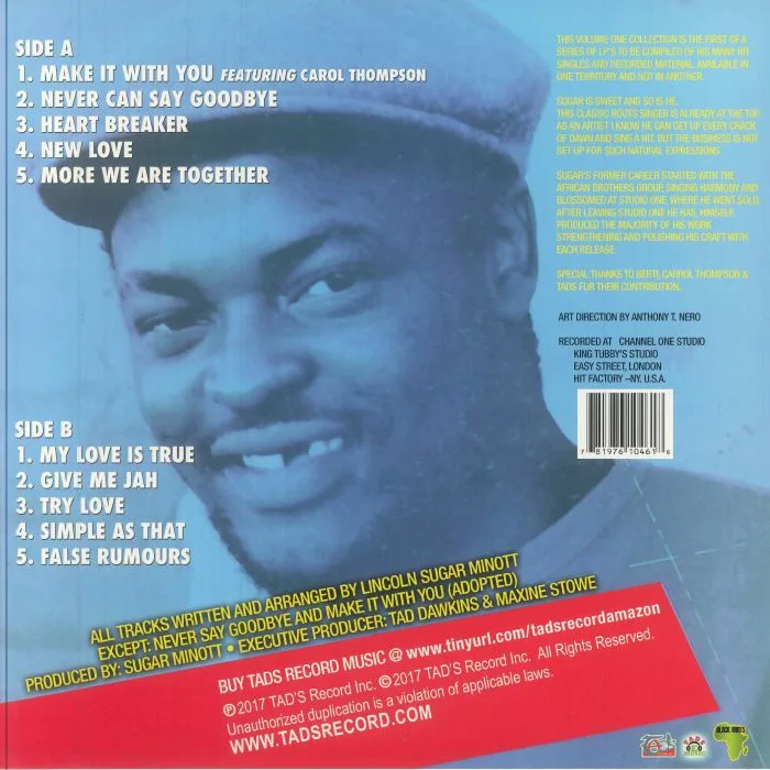 Back cover — Sugar MINOTT — Best Of Sugar Minott Vol 1