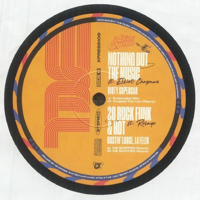 Back cover — DIRTY SUPERCAR / BUSTIN' LOOSE / LA FELIX — Nothing But The Music