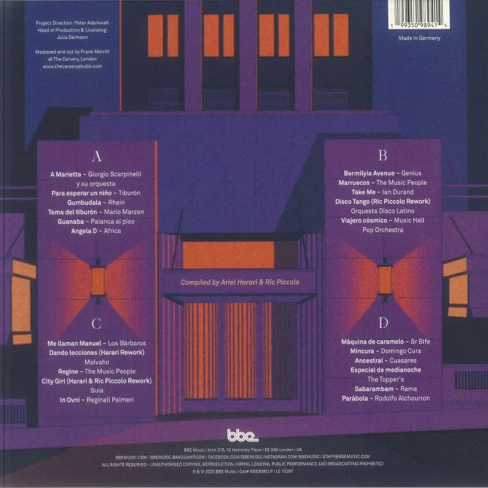 Back cover — VARIOUS — Danza Secreta: Lost & Hidden Grooves From Argentina 1970-1980