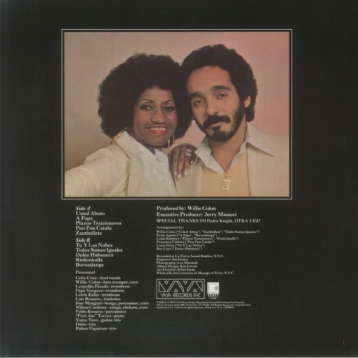 Back cover — Celia CRUZ / WILLIE COLON — Only They Could Have Made This Album (Record Store Day RSD 2025)