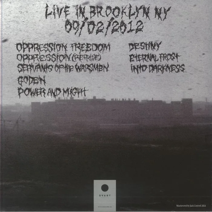 Обратная сторона обложки — WINTER — Live In Brooklyn