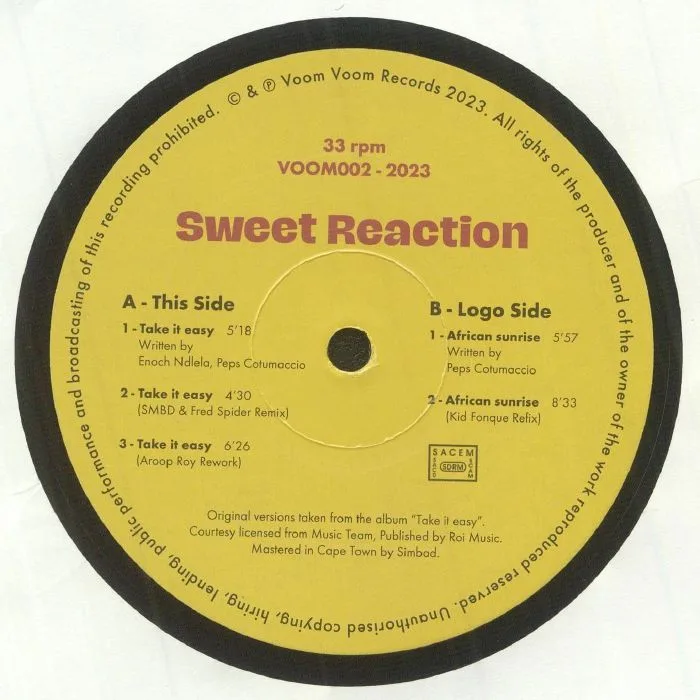 Front cover — SWEET REACTION — Big 5 Boogie #2