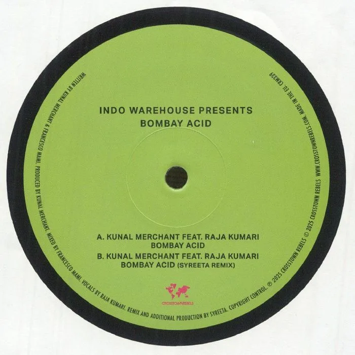 Лицевая сторона обложки — KUNAL MERCHANT feat RAJA KUMARI — Indo Warehouse Presents Bombay Acid