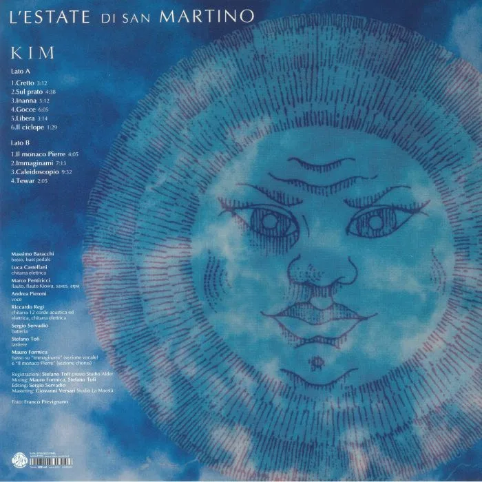 Обратная сторона обложки — L'ESTATE DI SAN MARTINO — Kim