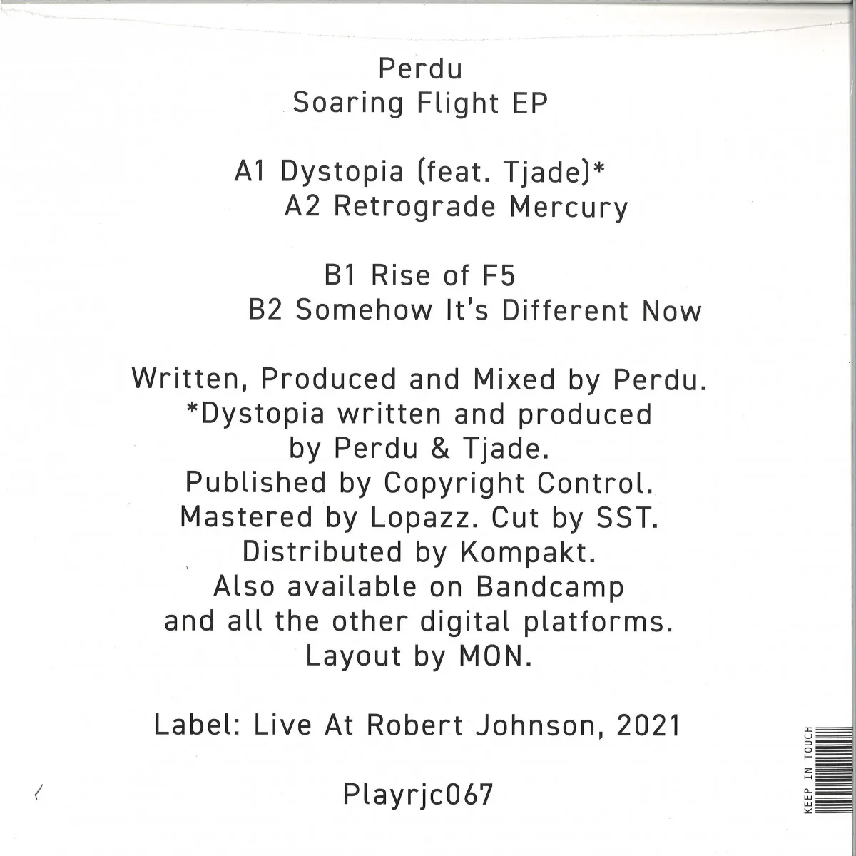 Back cover — Perdu — Soaring Flight