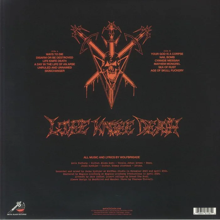 Обратная сторона обложки — WOLFBRIGADE — Life Knife Death