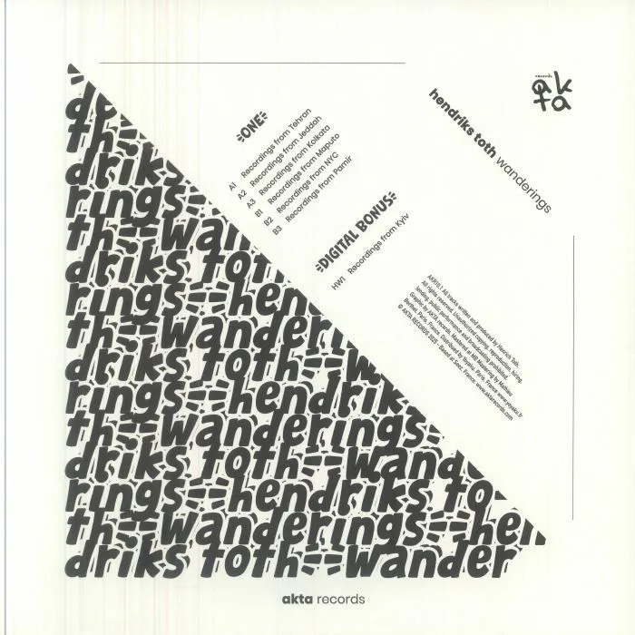 Back cover — Hendriks TOTH — Wanderings