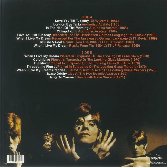 Back cover — David BOWIE — Standing On My Own: Rare Tracks 1966-1969