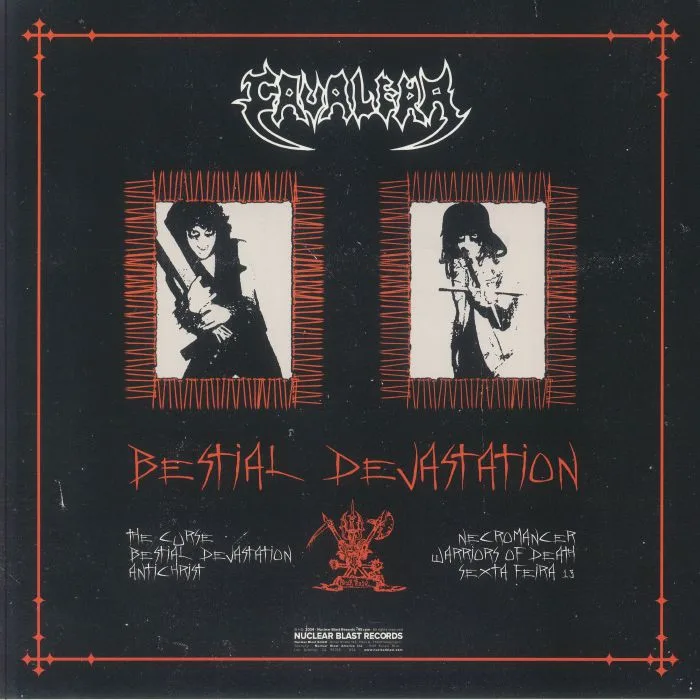 Обратная сторона обложки — CAVALERA — Bestial Devastation (remastered)