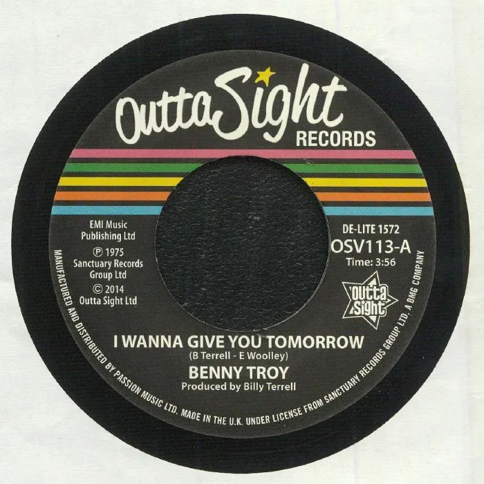 Лицевая сторона обложки — Benny TROY — I Wanna Give You Tomorrow