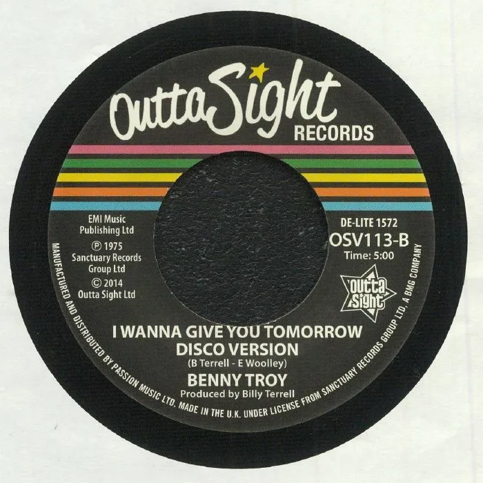 Обратная сторона обложки — Benny TROY — I Wanna Give You Tomorrow