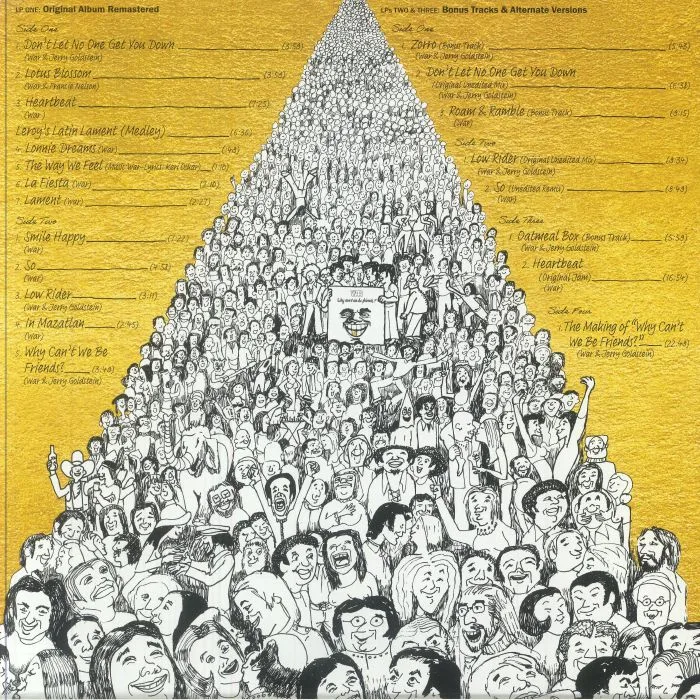 Обратная сторона обложки — WAR — Why Can't We Be Friends? (50th Anniversary Collector's Edition) (Record Store Day RSD 2025)
