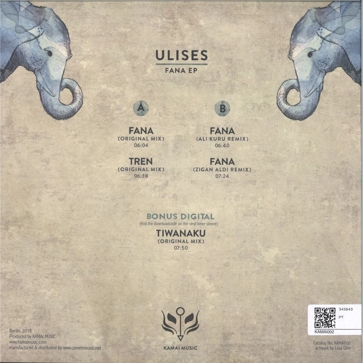 Обратная сторона обложки — Ulises — Fana EP