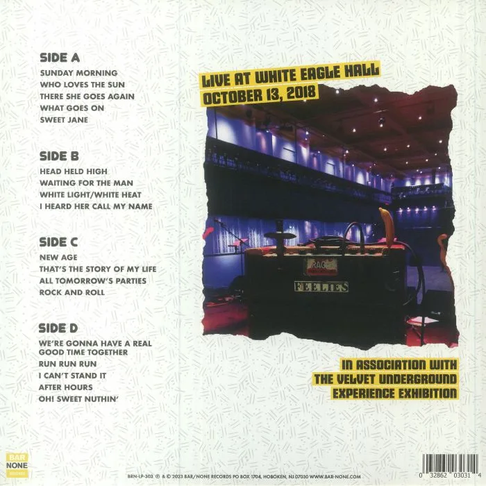 Back cover — The FEELIES — Some Kinda Love: Performing The Music Of The Velvet Underground