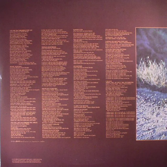 Обратная сторона обложки — Stevie WONDER — Talking Book (reissue) (B-STOCK)