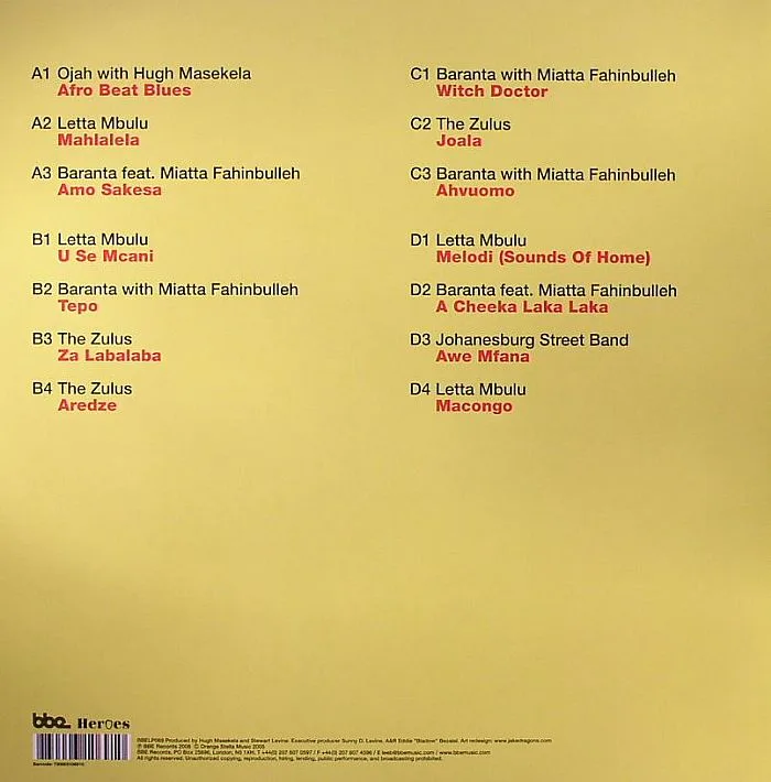 Back cover — Hugh MASEKELA / VARIOUS — The Chisa Years 1965-1975 (Rare & Unreleased)