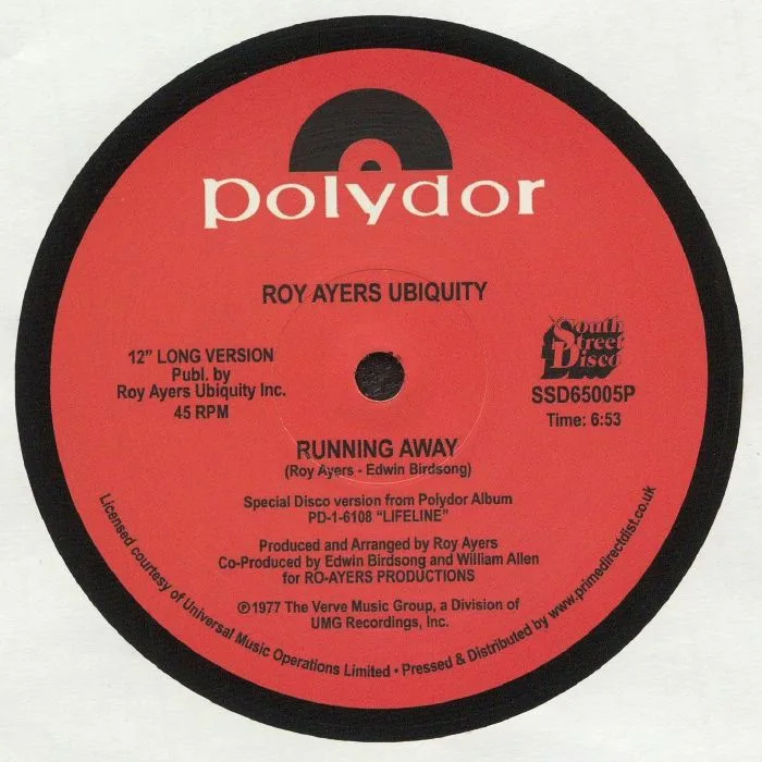 Front cover — ROY AYERS UBIQUITY — Running Away