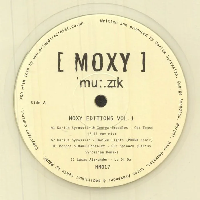 Front cover — Darius SYROSSIAN / GEORGE SMEDDLES / MORPEI / MANU GONZALEZ / LUCAS ALEXANDER — Moxy Muzik Editions Vol 1