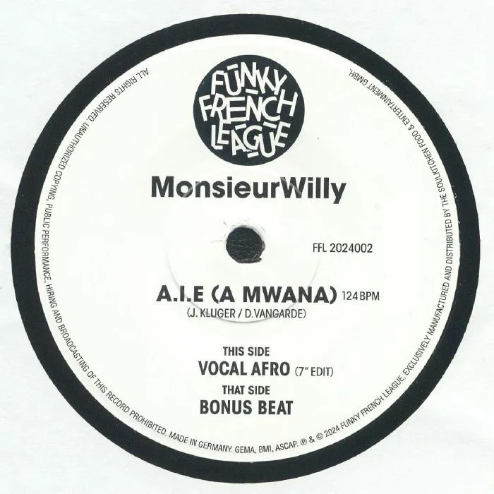 Лицевая сторона обложки — MONSIEURWILLY — AIE (A Mwana)