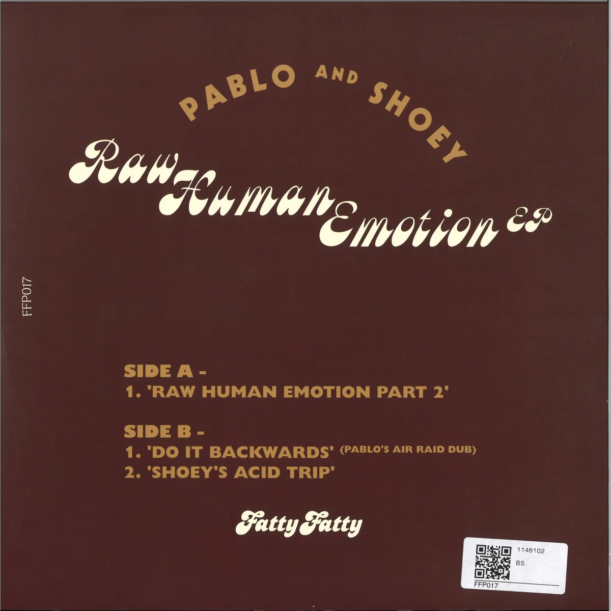 Back cover — Pablo&Shoey — RAW HUMAN EMOTION EP