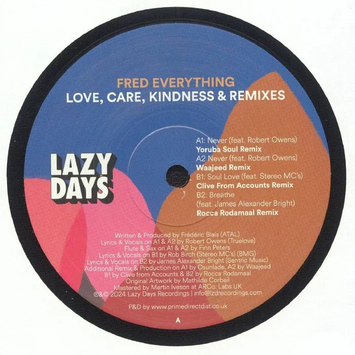 Лицевая сторона обложки — FRED EVERYTHING — Love Care Kindness & Remixes