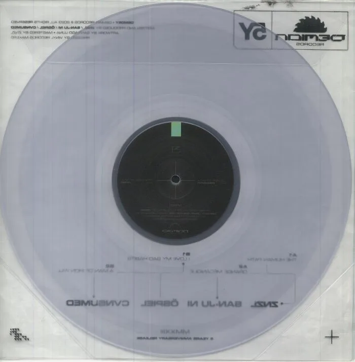 Back cover — ZNZL / SAN JU NI / OSPIEL / CVNSUMED — Demian 5Y Anniversary