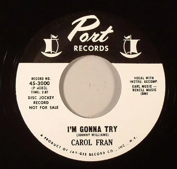 Front cover — Carol FRAN — I'm Gonna Try