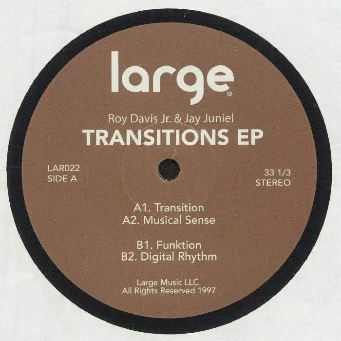 Front cover — Roy Jr DAVIS / JAY JUNIEL — Transitions EP (reissue)