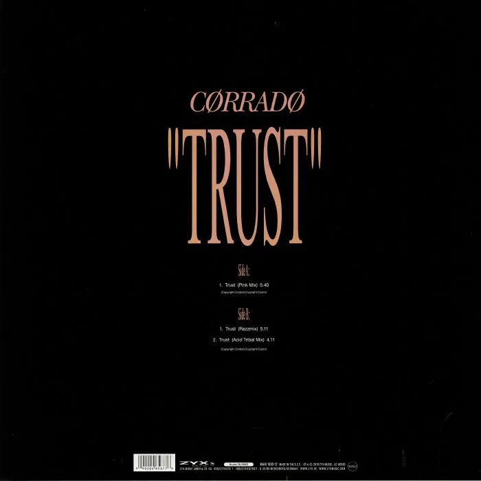 Обратная сторона обложки — CORRADO — Trust (reissue)
