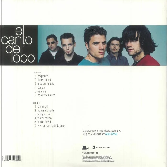 Обратная сторона обложки — EL CANTO DEL LOCO — El Canto Del Loco (reissue)