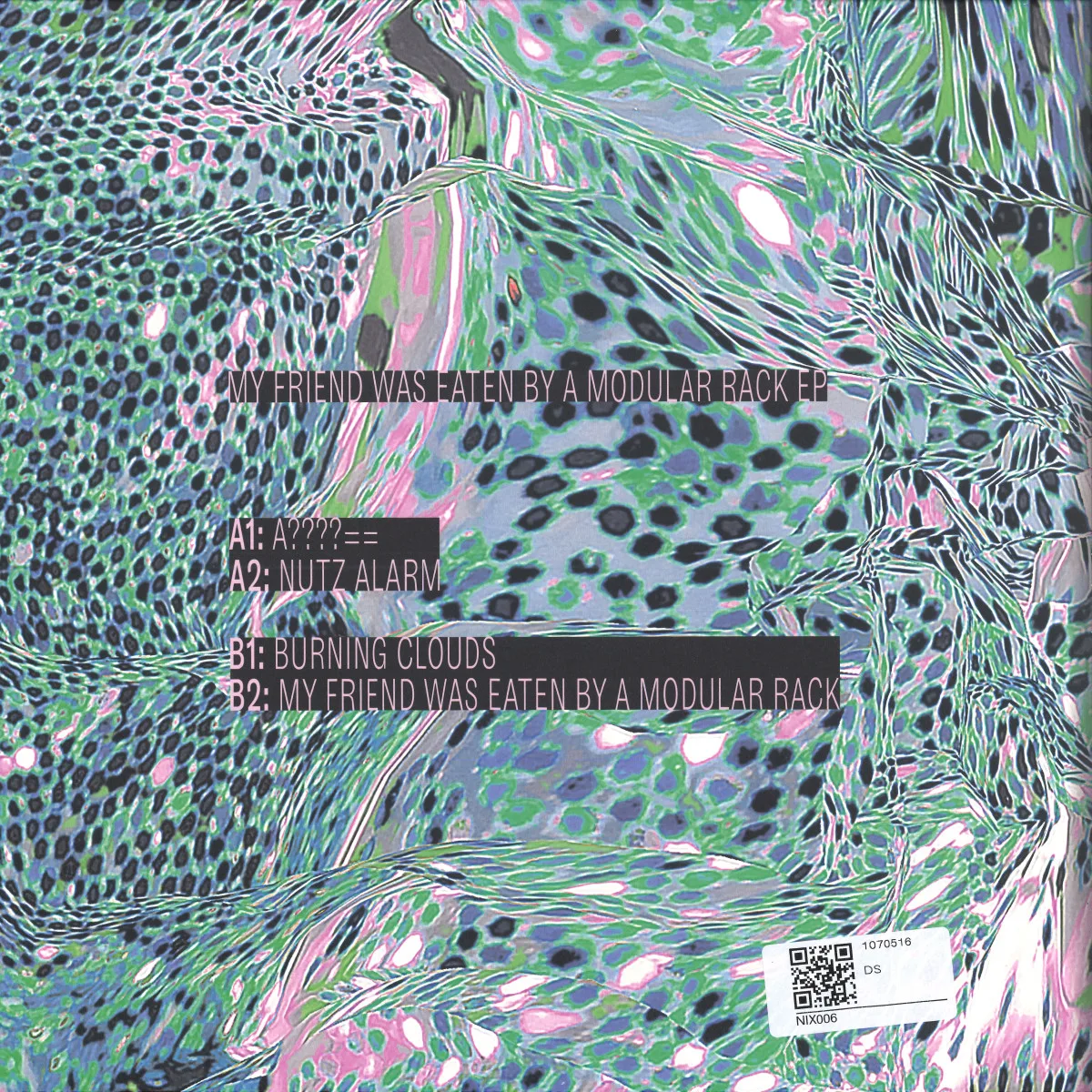 Обратная сторона обложки — Ocirala — My Friend Was Eaten by a Modular Rack EP