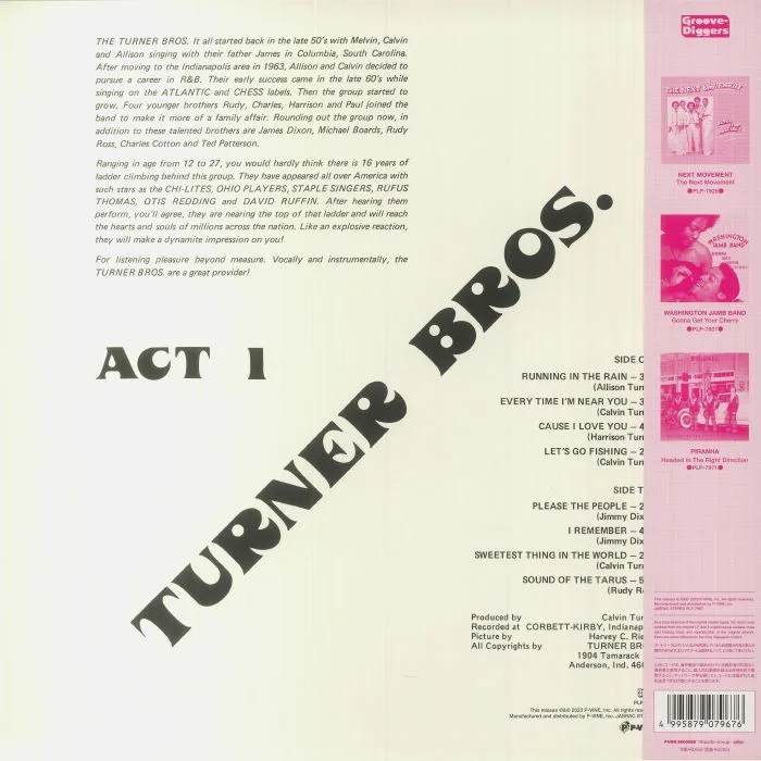 Обратная сторона обложки — TURNER BROTHERS — Act 1 (reissue)