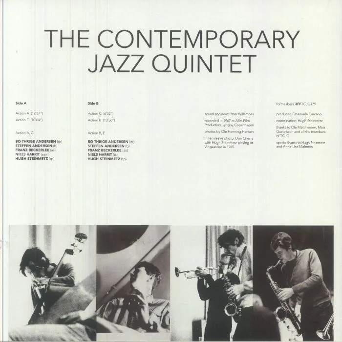 Обратная сторона обложки — The CONTEMPORARY JAZZ QUINTET — Action A B C E