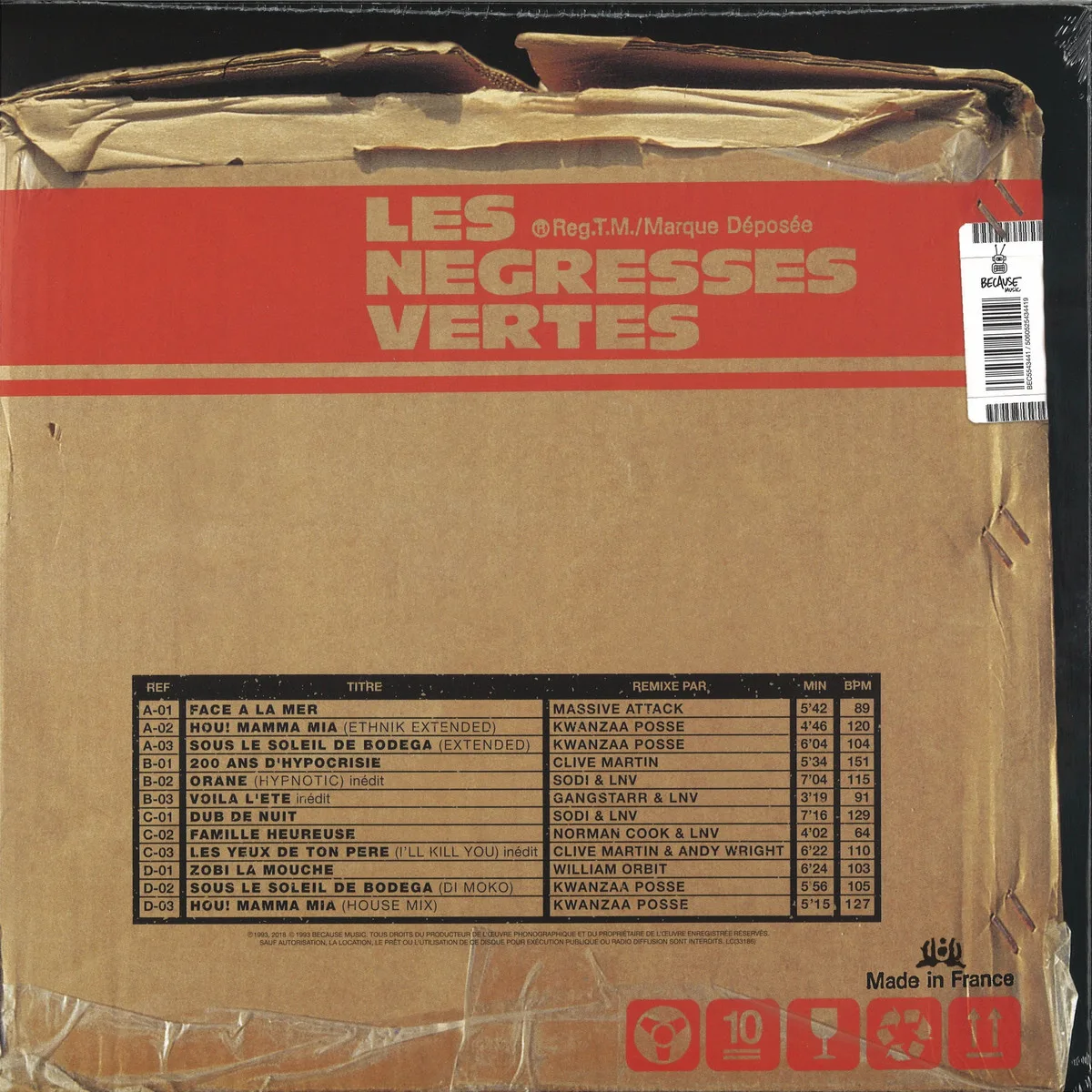 Обратная сторона обложки — Les Negresses Vertes — 10 Remixes