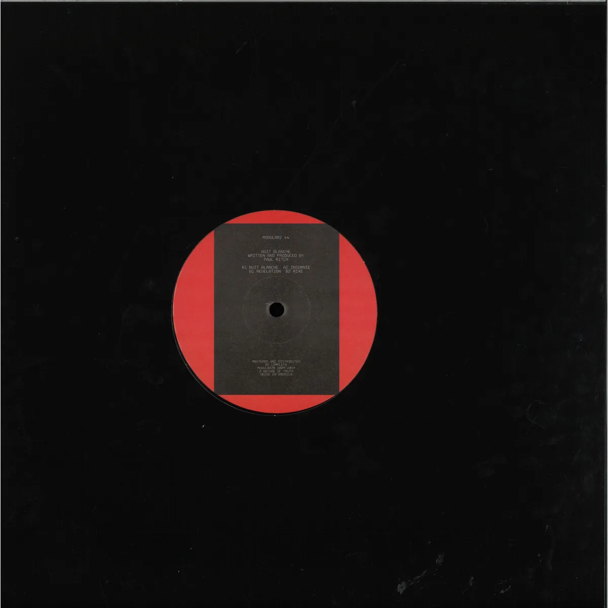Back cover — Paul Ritch — Nuit Blanche