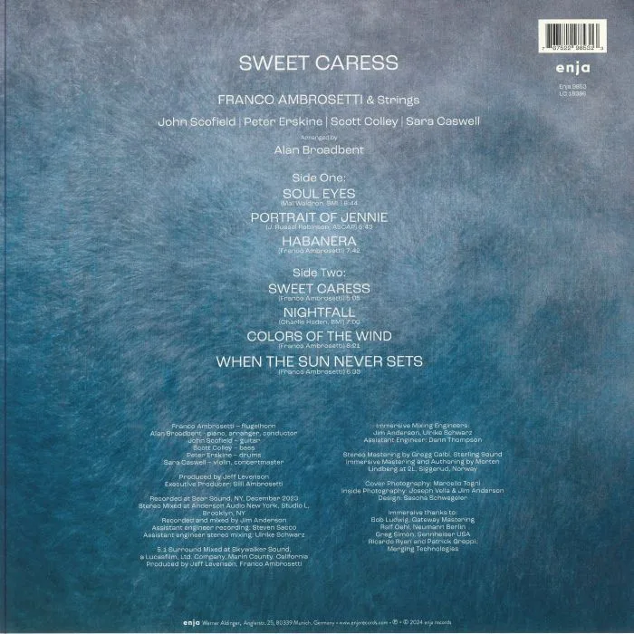 Обратная сторона обложки — Franco AMBROSETTI & STRINGS — Sweet Caress
